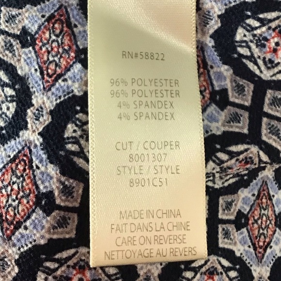 Max Studio Sleeveless Ruffle Wrap Geometric Midi Dress Size Medium NEW - Picture 4 of 11